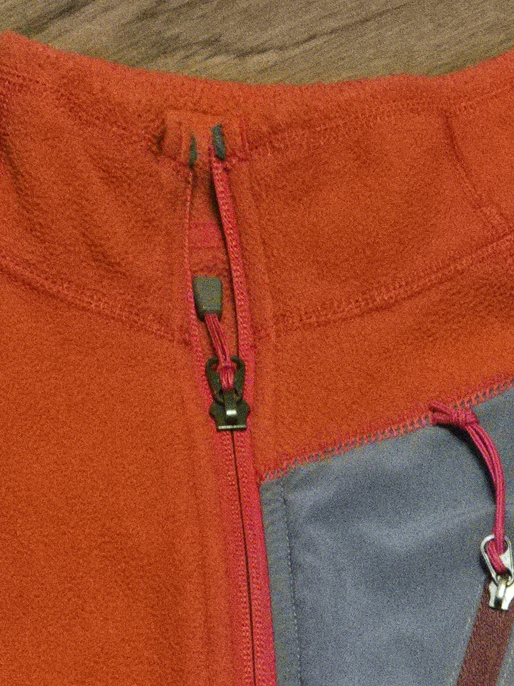 The North Face Two-Tone Fleece Jacket - Gray & Orange Size Medium